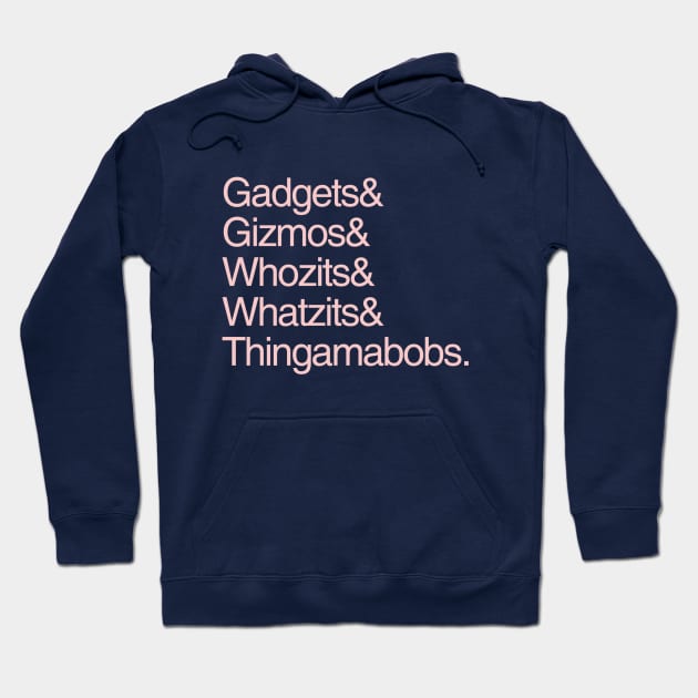 Gadgets and Gizmos Millennial Pink Hoodie by FandomTrading